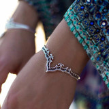 Bohemia Vintage Bangle Heart-Shaped Open Bracelet Accessories