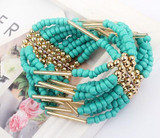 Boho Handmade Weave Bead Multilayer Bracelets