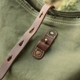 Portable Canvas Ajustable Strap Army Green Handbag Shoulder Bag For Women
