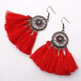 Ethnic Bohemian Drop Dangle Long Rope Fringes Retro Tassel Earrings Women Party Jewelry