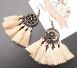 Ethnic Bohemian Drop Dangle Long Rope Fringes Retro Tassel Earrings Women Party Jewelry
