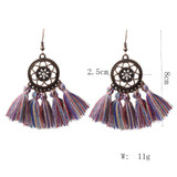 Ethnic Bohemian Drop Dangle Long Rope Fringes Retro Tassel Earrings Women Party Jewelry