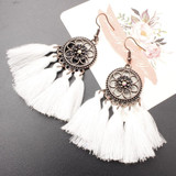 Ethnic Bohemian Drop Dangle Long Rope Fringes Retro Tassel Earrings Women Party Jewelry