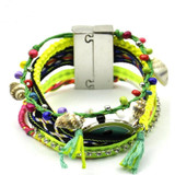 Boho Rainbow Red Multilayers Chain Evil Eye Wrap Wristband Bracelets