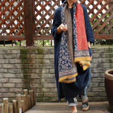 Vintage Pattern Comfortable Cotton Ethnic Style Big Scarf Shawl