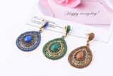 Vintage earrings fashion jewelry bohemia elegant gem rhinestone for women Xmas party