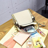 Stylish PU Leather Small Square Shoulder Bag Multi-pockets Crossbody Bag For Women