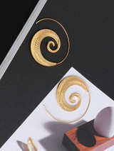 Retro Bohemia Alloy Hollow Earrings Accessories