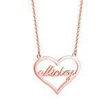 Personalize Custom Name Necklace Heart Pendant Love Gift Stainless Steel Choker for Women Elegant Jewelry