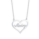 Personalize Custom Name Necklace Heart Pendant Love Gift Stainless Steel Choker for Women Elegant Jewelry