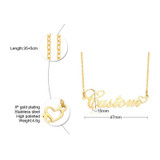 Personalized Name Necklace Custom Made Any Name Font Stainless Steel Metal Women Jewelry