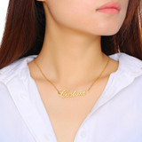 Personalized Name Necklace Custom Made Any Name Font Stainless Steel Metal Women Jewelry