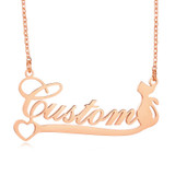 Personalized Name Necklace Custom Made Any Name Font Stainless Steel Metal Women Jewelry