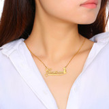 Personalized Name Necklace Custom Made Any Name Font Stainless Steel Metal Women Jewelry