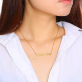 Personalized Name Necklace Custom Made Any Name Font Stainless Steel Metal Women Jewelry