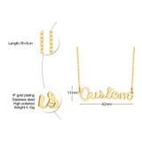 Personalized Name Necklace Custom Made Any Name Font Stainless Steel Metal Women Jewelry