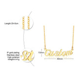 Personalized Name Necklace Custom Made Any Name Font Stainless Steel Metal Women Jewelry