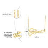 Personalized Name Necklace Custom Made Any Name Font Stainless Steel Metal Women Jewelry