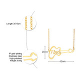 Personalized Name Necklace Custom Made Any Name Font Stainless Steel Metal Women Jewelry