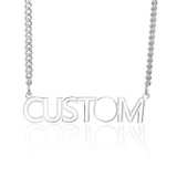 Personalized Name Necklace Custom Made Any Name Font Stainless Steel Metal Women Jewelry