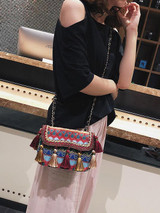 Knitting Tassels Single-shoulder Bag