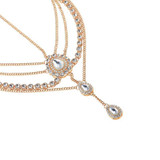 Headwear Jewelry Exaggerated National Style Yoga Accessories Water Drop Gem Tassel Jewelry