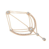 Headwear Jewelry Exaggerated National Style Yoga Accessories Water Drop Gem Tassel Jewelry