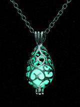 Hollow Luminous Alloy Pendant Necklace