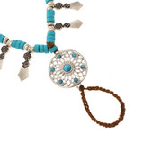 Bohemian ethnic style beach bikinis long cotton line with anklet