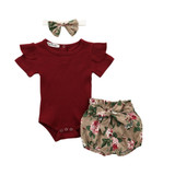Newborn Baby Girls Clothes Sets 2020 Summer Short Sleeve Bowtie Romper+Shorts Dress+Headband Infant baby girl clothing outfit Newborn Baby Girls Clothes Sets 2020 Summer Short Sleeve Bowtie Romper+Shorts Dress+Headband Infant baby girl clothing outfit