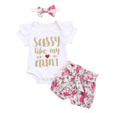 Newborn Baby Girls Clothes Sets 2020 Summer Short Sleeve Bowtie Romper+Shorts Dress+Headband Infant baby girl clothing outfit Newborn Baby Girls Clothes Sets 2020 Summer Short Sleeve Bowtie Romper+Shorts Dress+Headband Infant baby girl clothing outfit