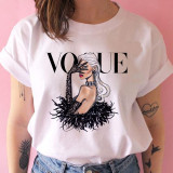 vogue princess t shirt print female grunge ulzzang tshirt cartoon funny tops shirts 90s