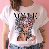 vogue princess t shirt print female grunge ulzzang tshirt cartoon funny tops shirts 90s