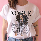 vogue princess t shirt print female grunge ulzzang tshirt cartoon funny tops shirts 90s