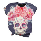 T shirt Women Harajuku Tops Plus Size Women Short Sleeve Butterfly Print O-Neck T-Shirt