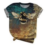 T shirt Women Harajuku Tops Plus Size Women Short Sleeve Butterfly Print O-Neck T-Shirt