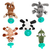 Baby Pacifier Silicone Chupeta Cartoon Animal Pacifier With Soft Plush Toy Food-grade Silicone