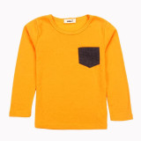 Soft Solid Kids Boys T Shirt Candy Color Long Sleeve Baby Girls T-Shirts Cotton Children's T-Shirt