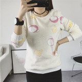 2017 New Women Cute Print Hoodies Spring Autumn Long Sleeve Casual Sweatshirts Moleton Feminine