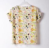 Women Blouses Shirts Chiffon Feminina Top Tee Short Shirt Woman Clothing Blusa Camisa Summer Tops