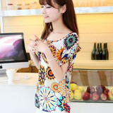 Women Blouses Shirts Chiffon Feminina Top Tee Short Shirt Woman Clothing Blusa Camisa Summer Tops