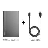 Vinsic 5V/3A 20000mAh Type-C Fast Charge Power Bank Dual Smart USB & Type-C Outputs External Battery