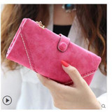 Nubuck Leather Women Wallets Female Fashion Zipper Small Wallet Women Short Coin Purse Holders Retro