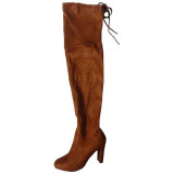 Faux Suede Slim Boots Sexy over the knee high women snow boots women's fashion winter thigh high
