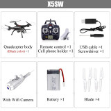 SYMA X5SW Drone With Camera Quadcopter HD Camera Wifi FPV Real-time 2.4G 4CH Remote Control