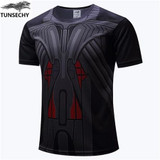 TUNSECHY 2017 Captain America T Shirt 3D Printed T-shirts Men Marvel Avengers iron man War Fitness