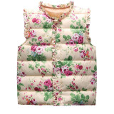 6-Style Autumn&Winter Sweet Floral Children's Girls Jackets Cotton Warm Kids Vest For Girl Waistcoat