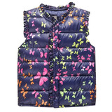 6-Style Autumn&Winter Sweet Floral Children's Girls Jackets Cotton Warm Kids Vest For Girl Waistcoat