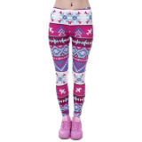 Zohra Brands Women Fashion Legging Aztec Round Ombre Printing leggins Slim High Waist  Leggings