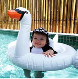 Baby Inflatable Flamingo Pool Float Pink Ride-On Swimming Ring White Swan Floating Water Holiday